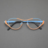 Raine Cat Eyes Titanium Glasses Frame Cat Eye Frames Southood Orange Blue